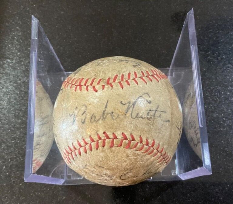 1930 Yankees Signed Baseball Worth Buying? Expert Collector's Analysis 49 Image 1 of 1930 Yankees signed baseball worth buying
