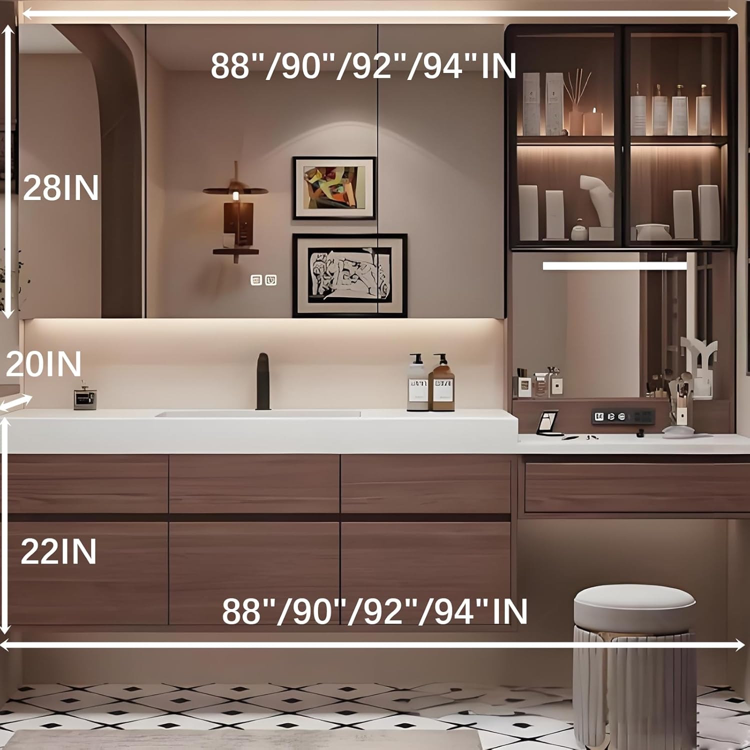 88IN bathroom vanity worth buying,should I buy 88IN bathroom vanity,88IN vanity pros cons,best bathroom vanity to buy,ZGNBSD vanity honest assessment,floating vanity with defog mirror collector appeal rarity and investment value