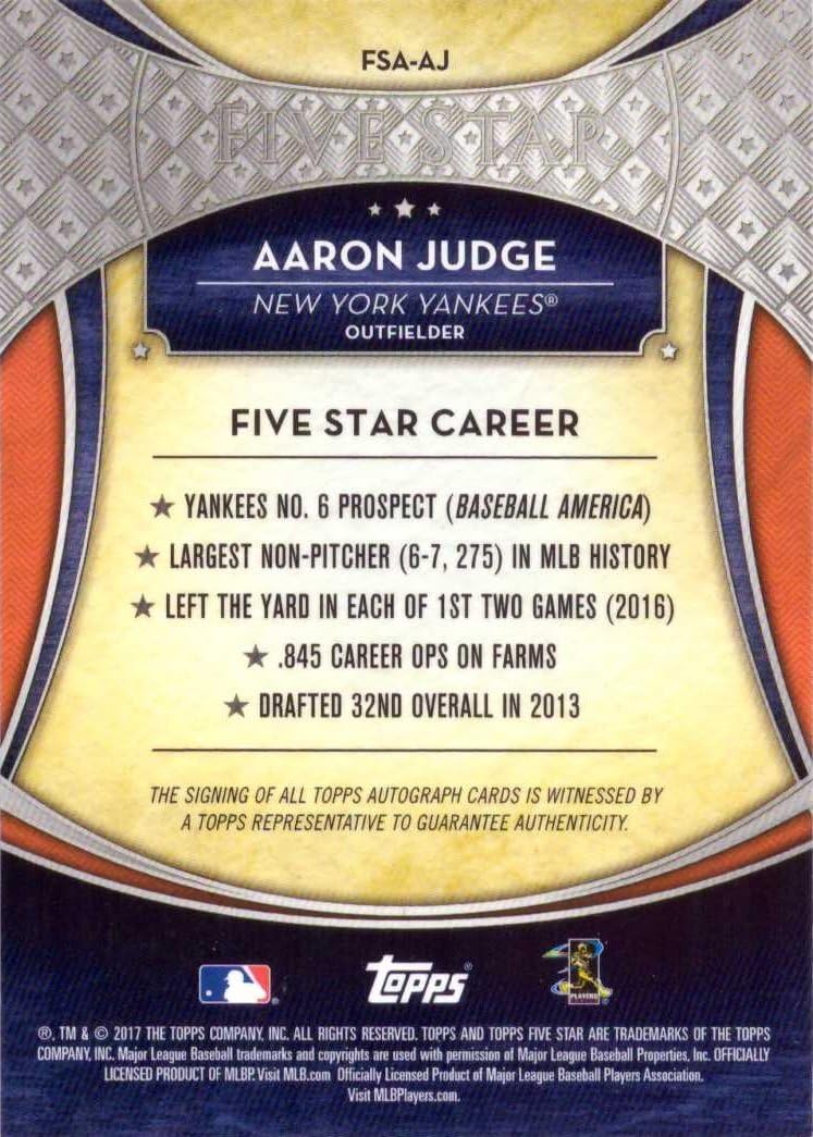 Aaron Judge Rookie Card Worth Buying? Honest Collector's Guide 3 Aaron Judge rookie card worth buying,should I buy an Aaron Judge rookie card,Aaron Judge autograph card pros cons,best Topps Five Star cards to collect,Aaron Judge rookie card value,2017 Topps Five Star certified autograph collector appeal rarity and investment value