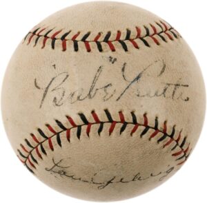Image 1 of Babe Ruth Lou Gehrig baseball worth buying