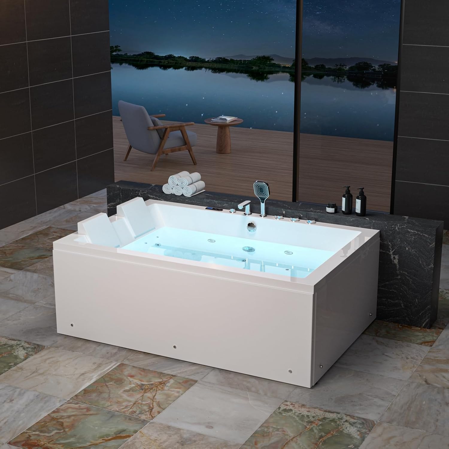 Empava PRO Series Whirlpool Bathtub worth it,should I buy Empava PRO Series Whirlpool Tub,Empava PRO Series vs other jetted tubs,Empava PRO Series pros cons,Empava PRO Series worth buying,best whirlpool bathtub for two condition quality and materials close-up