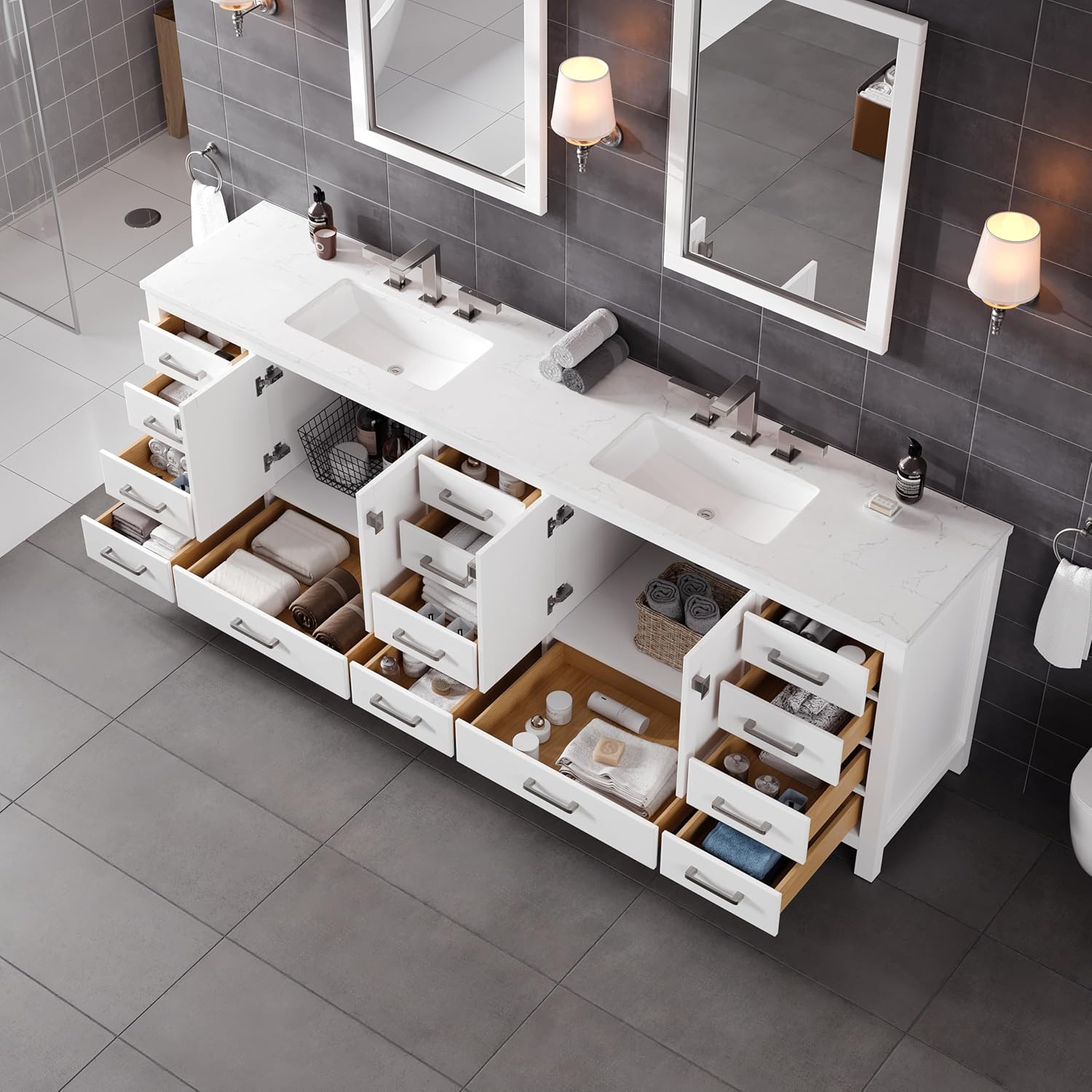 Eviva Aberdeen vanity worth it,Eviva Aberdeen pros cons,best double sink bathroom vanity,Eviva Aberdeen vs alternatives,should I buy Eviva Aberdeen,Eviva Aberdeen quality test condition quality and materials close-up