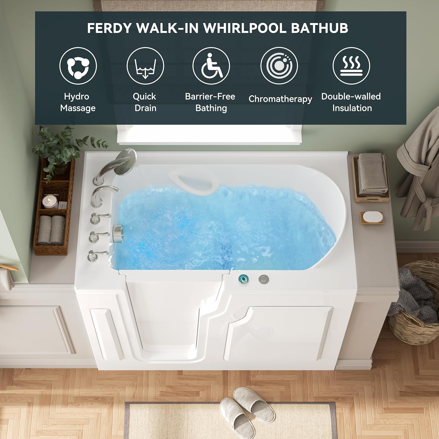 FerdY Floridian walk-in bathtub worth it,should I buy a FerdY walk-in tub,FerdY Floridian pros and cons,best walk-in whirlpool bathtub,FerdY bathtub honest opinion,walk-in tub vs standard tub condition quality and materials close-up