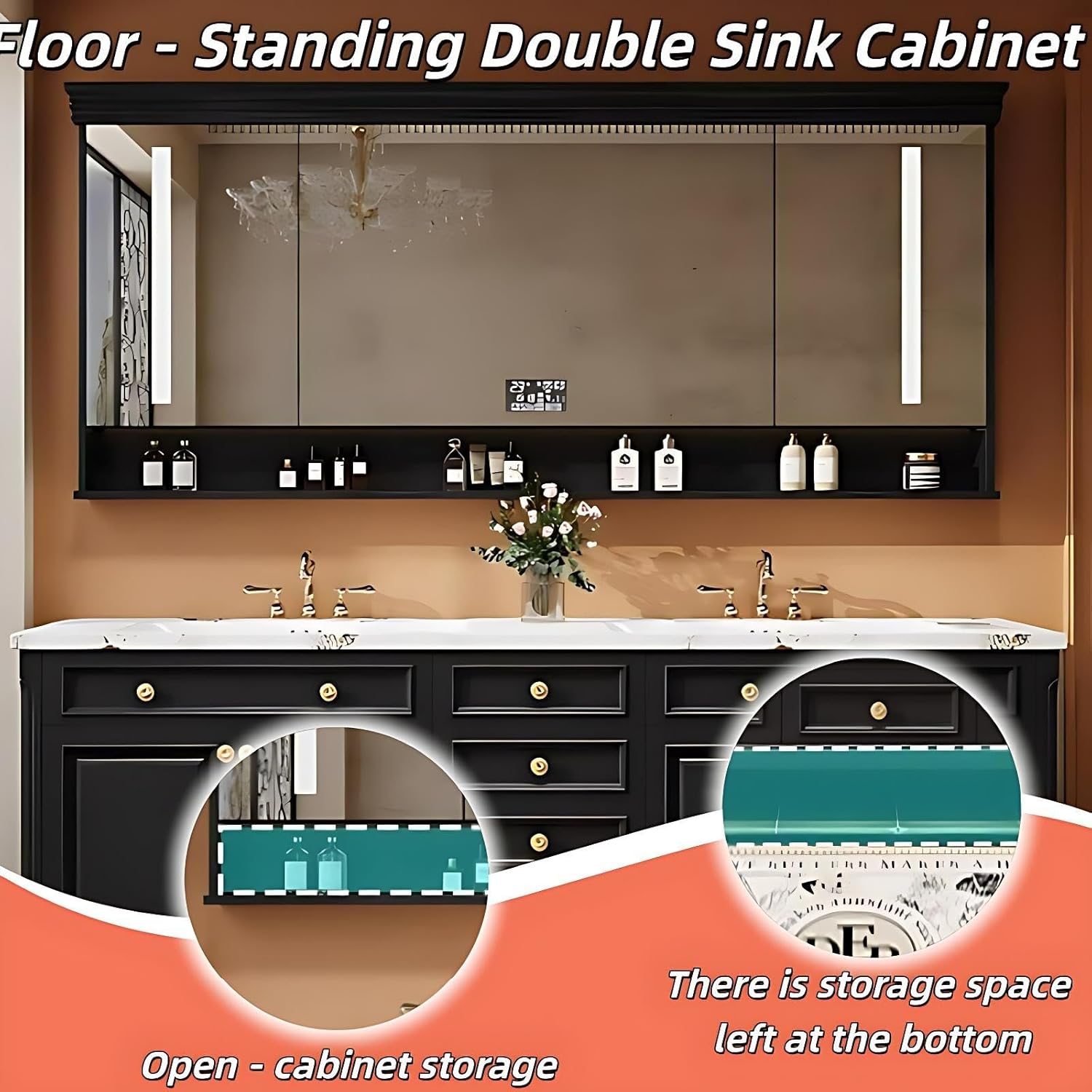 TIZAZO Bathroom Vanity Worth It? Honest Pros & Cons 4 TIZAZO bathroom vanity worth it,should I buy TIZAZO vanity,TIZAZO vanity pros cons,best bathroom vanity to buy,TIZAZO smart mirror cabinet,bathroom vanity with defogging mirror condition quality and materials close-up