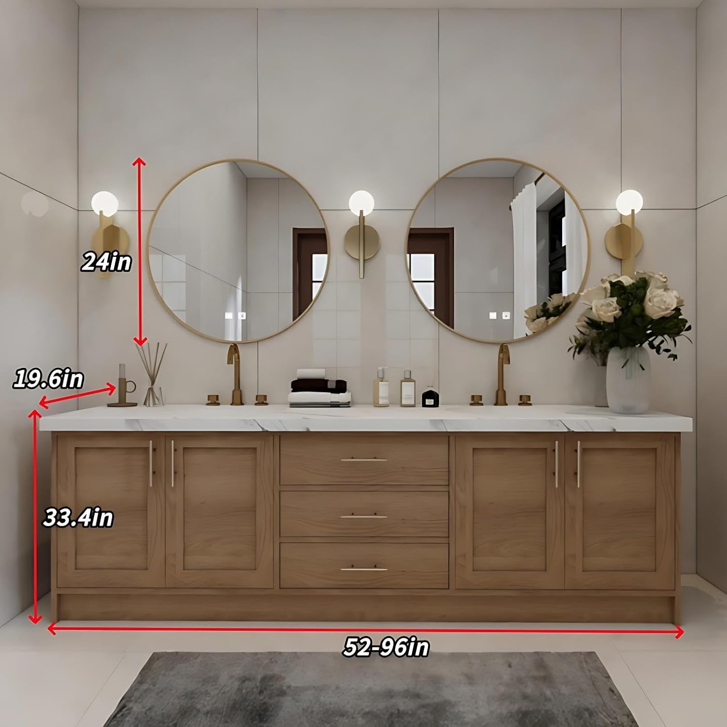 TIZAZO Wood Bathroom Vanity Worth It? Honest Pros & Cons 3 TIZAZO wood bathroom vanity worth it,should I buy TIZAZO bathroom vanity,TIZAZO double sink vanity pros cons,best smart bathroom vanity to buy,TIZAZO 96 inch vanity honest,wood bathroom vanity worth buying - showcasing smart mirror features and elegant design