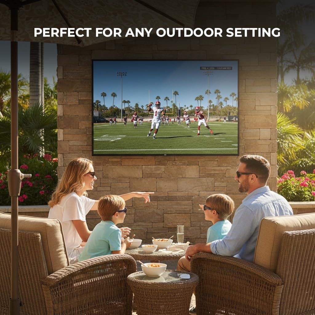 Titan G300 Outdoor TV Worth It? Honest Pros & Cons Analysis 4 Titan G300 outdoor TV worth it,should I buy Titan G300 outdoor TV,Titan G300 vs other outdoor TVs,Titan G300 pros cons,best outdoor TV for full sun,Titan G300 worth buying close-up detail of weatherproof ports and sleek bezel