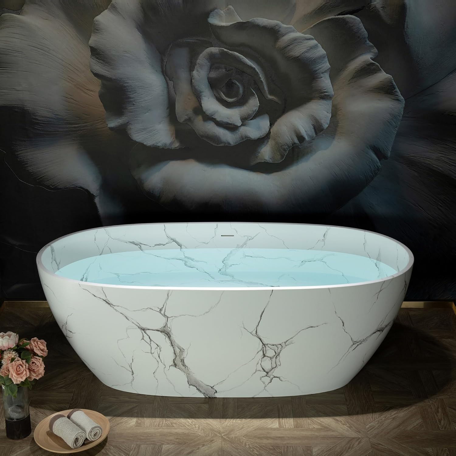 WOODBRIDGE Freestanding Tub Worth It? Honest Pros & Cons 4 WOODBRIDGE freestanding tub worth it,should I buy WOODBRIDGE bathtub,WOODBRIDGE vs other soaking tubs,WOODBRIDGE marble tub pros cons,best freestanding tub to buy,WOODBRIDGE CST0745 honest condition quality and materials close-up