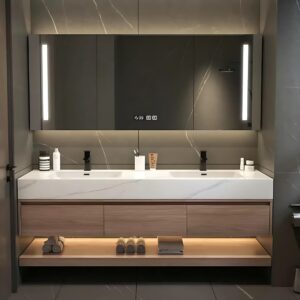 Image 1 of best 80IN double sink bathroom vanity