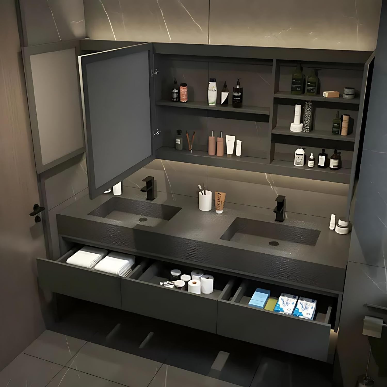 Best 80IN Double Sink Bathroom Vanity: Honest Pros & Cons 4 best 80IN double sink bathroom vanity,80IN bathroom vanity worth buying,double sink vanity pros cons,best bathroom vanity to buy,smart defog mirror vanity worth it,large modern vanity honest assessment condition quality and materials close-up