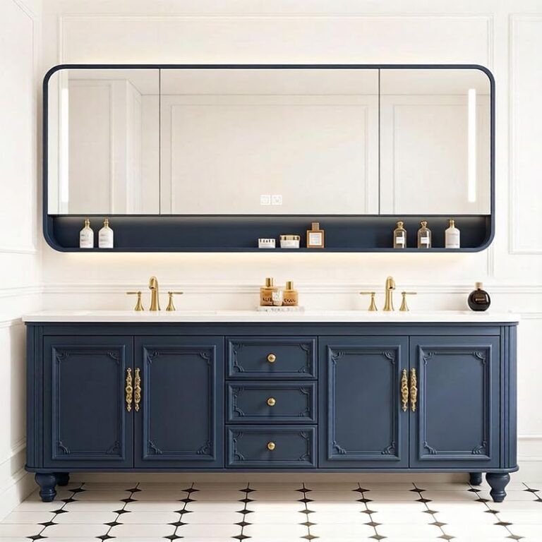Image 1 of best bathroom vanity with smart mirror