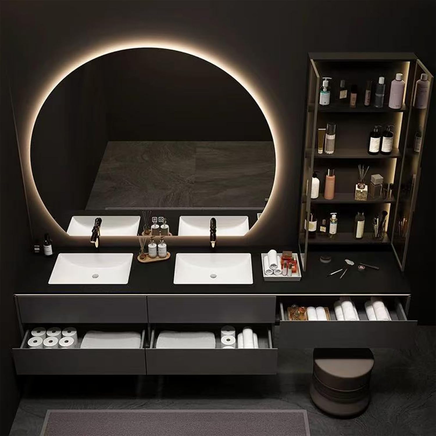 best double bathroom vanity,double bathroom vanity worth buying,floating bathroom vanity pros cons,should I buy a double vanity,ZGNBSD vanity honest experience,best bathroom vanity to buy condition quality and materials close-up