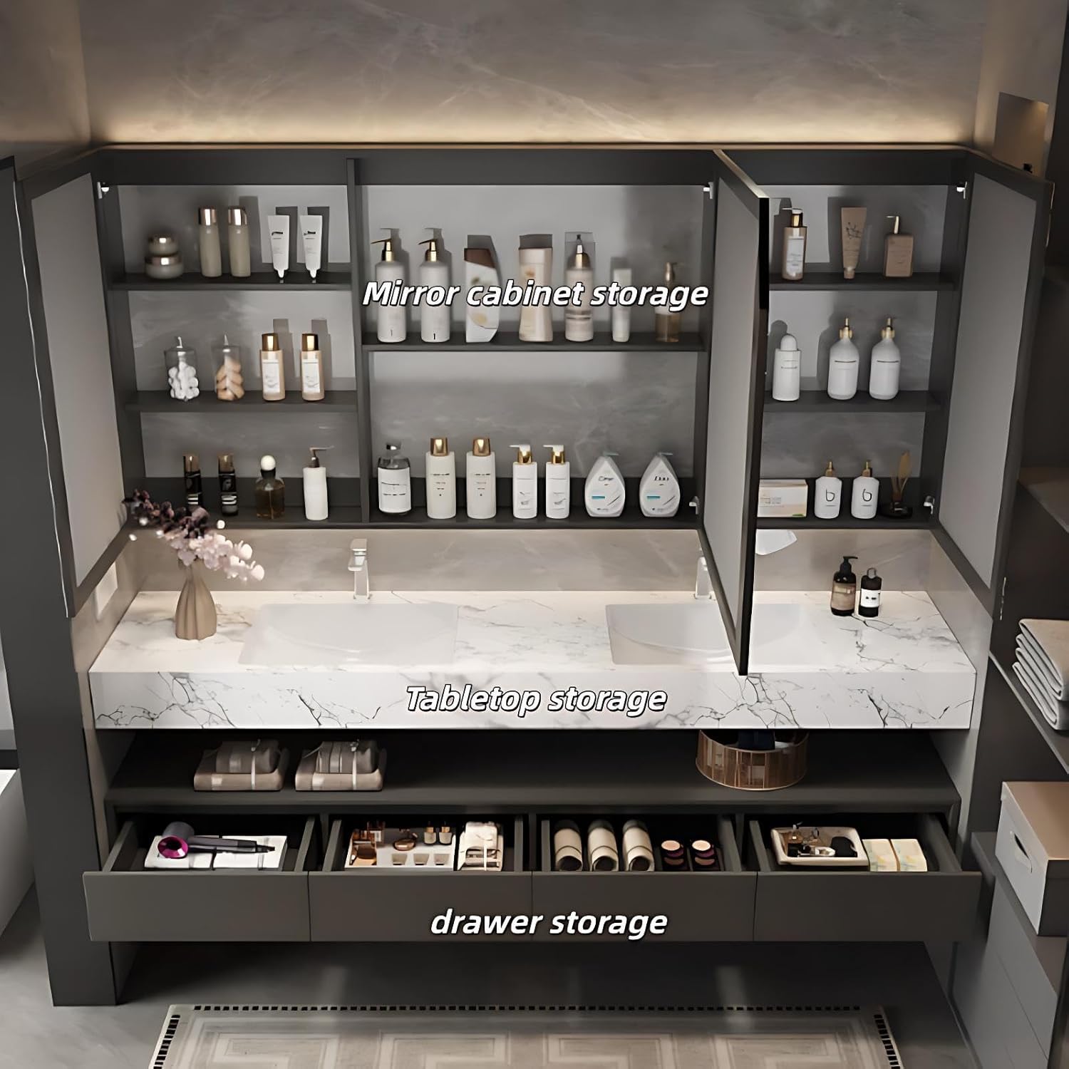 best double sink bathroom vanity,double sink vanity worth buying,80 inch bathroom vanity pros cons,floating vanity vs alternatives,should I buy a ZGNBSD vanity,luxury bathroom vanity worth it condition quality and materials close-up