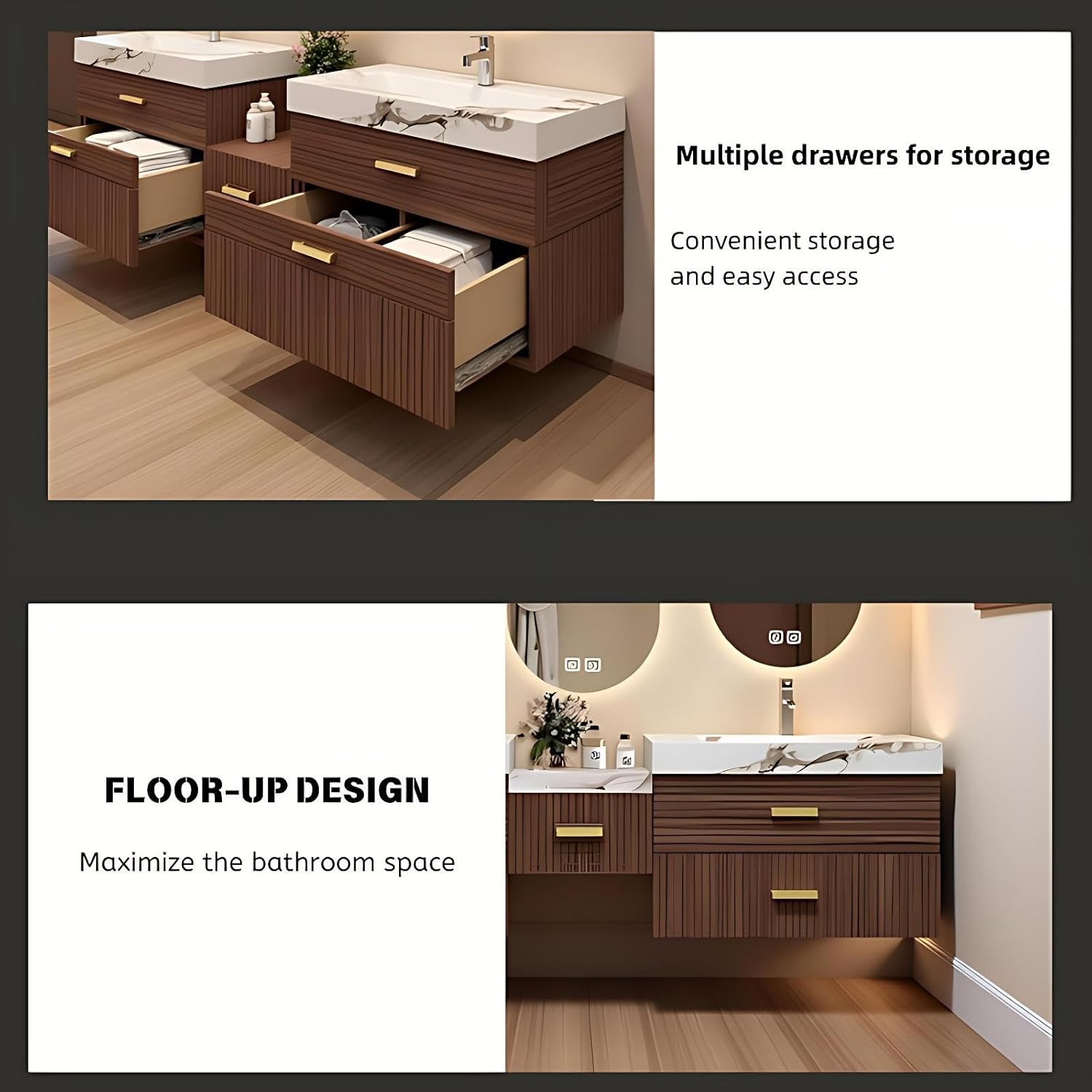 best double sink bathroom vanity,double sink vanity worth buying,120 inch bathroom vanity pros cons,floating vanity with led mirror,modern bathroom vanity complete set,should I buy a kmnub vanity condition quality and materials close-up