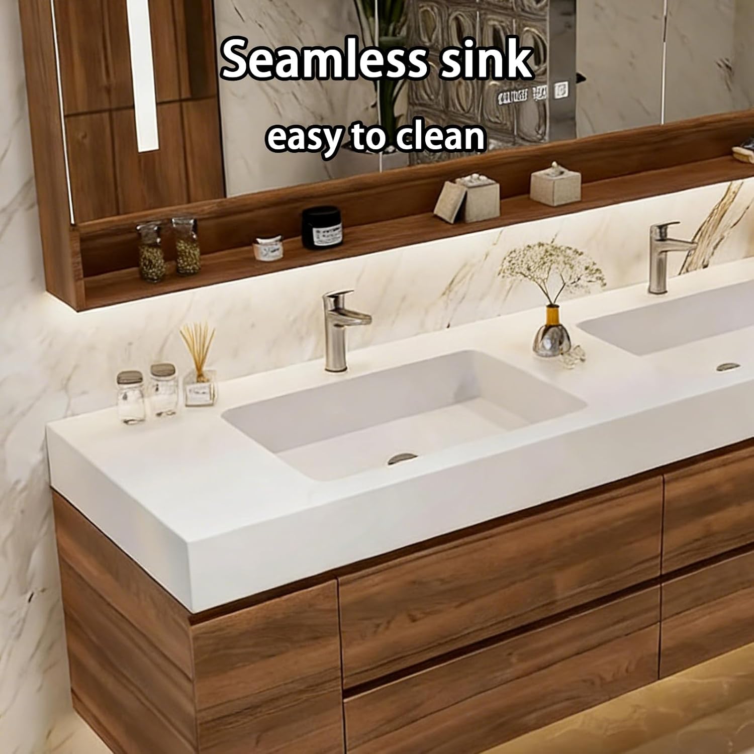 best floating bathroom vanity,floating bathroom vanity worth it,floating vanity pros and cons,should I buy a floating vanity,best bathroom vanity to buy,ZGNBSD vanity honest opinion condition quality and materials close-up