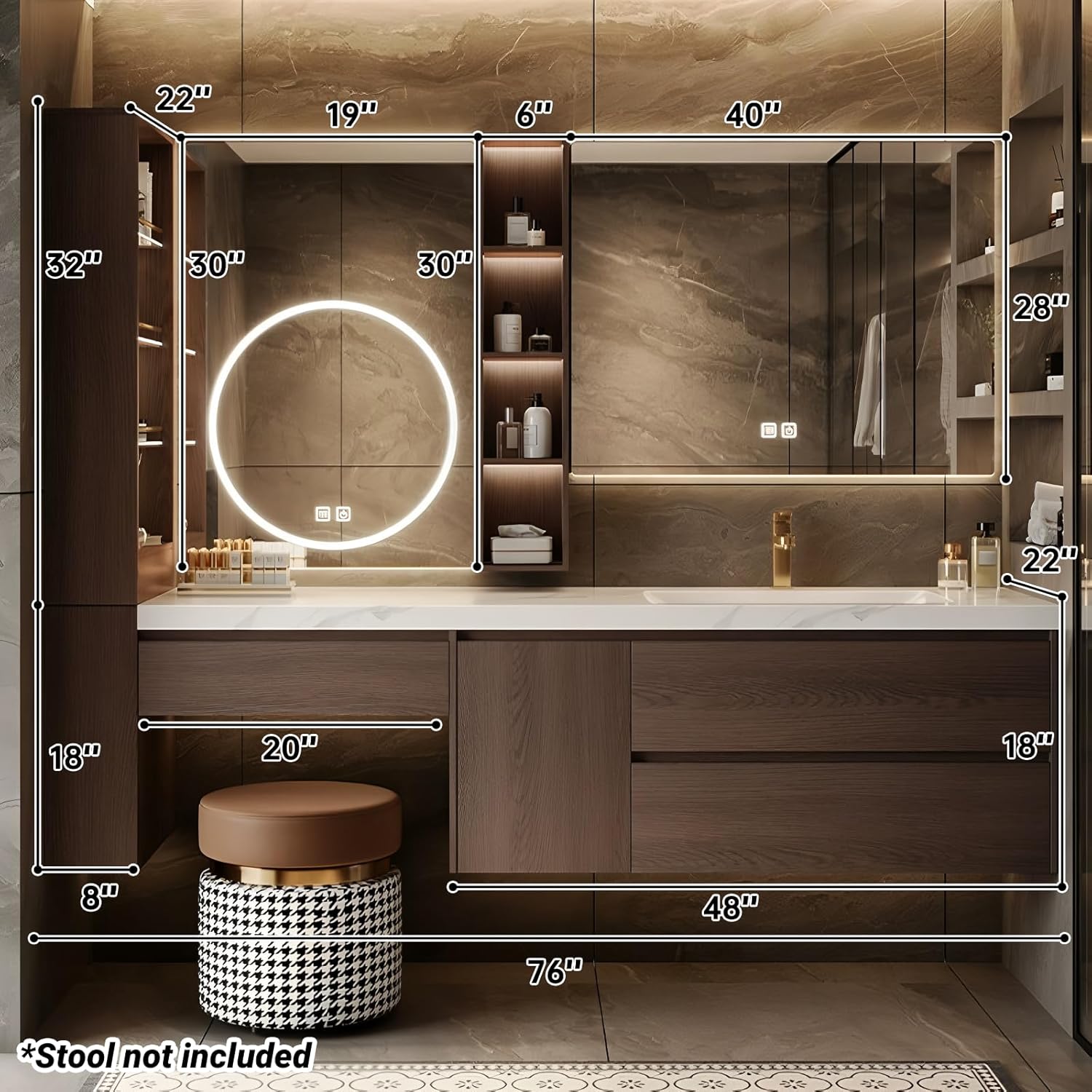 best floating bathroom vanity with makeup table,floating vanity with makeup table pros cons,should I buy a floating bathroom vanity,floating vanity with smart mirror worth buying,best bathroom vanity to buy,floating vanity vs built-in cabinet collector appeal rarity and investment value