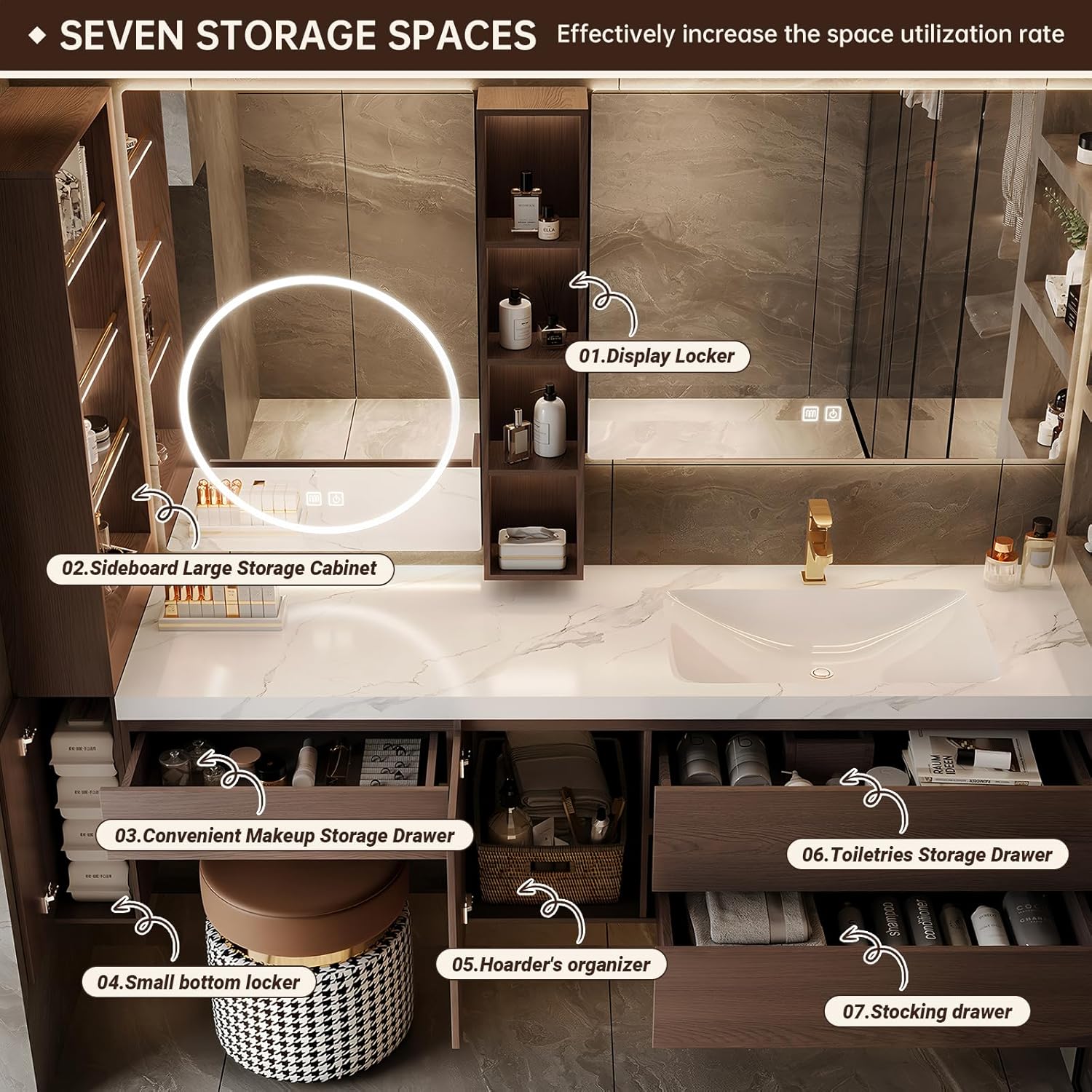 best floating bathroom vanity with makeup table,floating vanity with makeup table pros cons,should I buy a floating bathroom vanity,floating vanity with smart mirror worth buying,best bathroom vanity to buy,floating vanity vs built-in cabinet condition quality and materials close-up