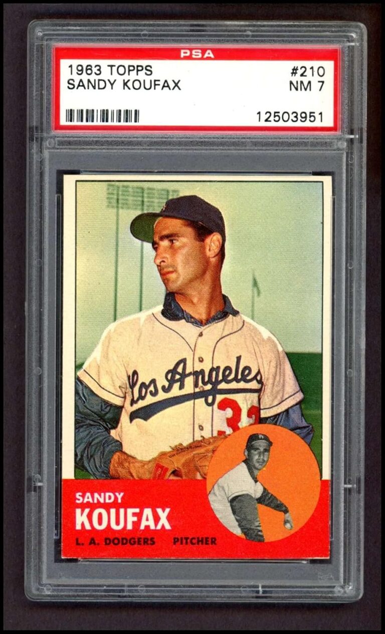 Buy 1963 Topps Sandy Koufax PSA 7: Honest Collector's Guide & Value 45 Image 1 of buy 1963 Topps Sandy Koufax PSA 7