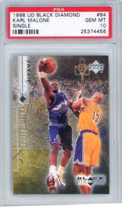 Image 1 of buy 1998 UD Black Diamond Karl Malone PSA 10