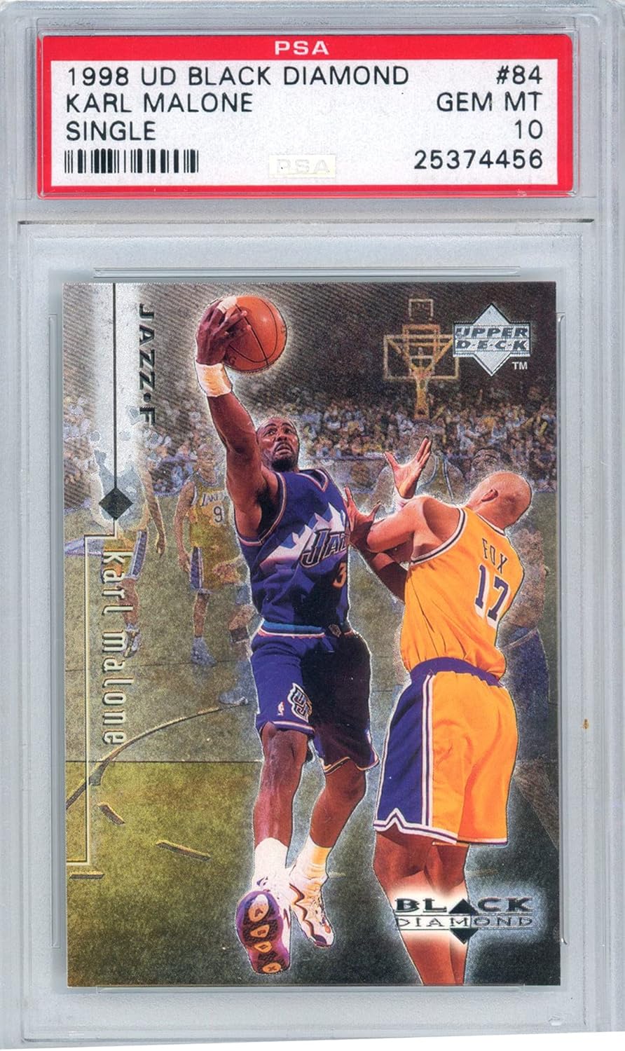 Image 1 of buy 1998 UD Black Diamond Karl Malone PSA 10