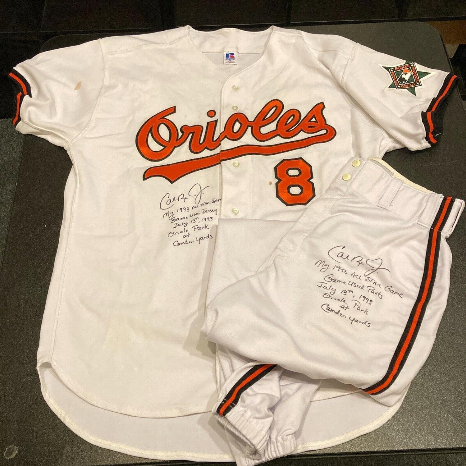 Image 1 of buy Cal Ripken Jr signed game used jersey