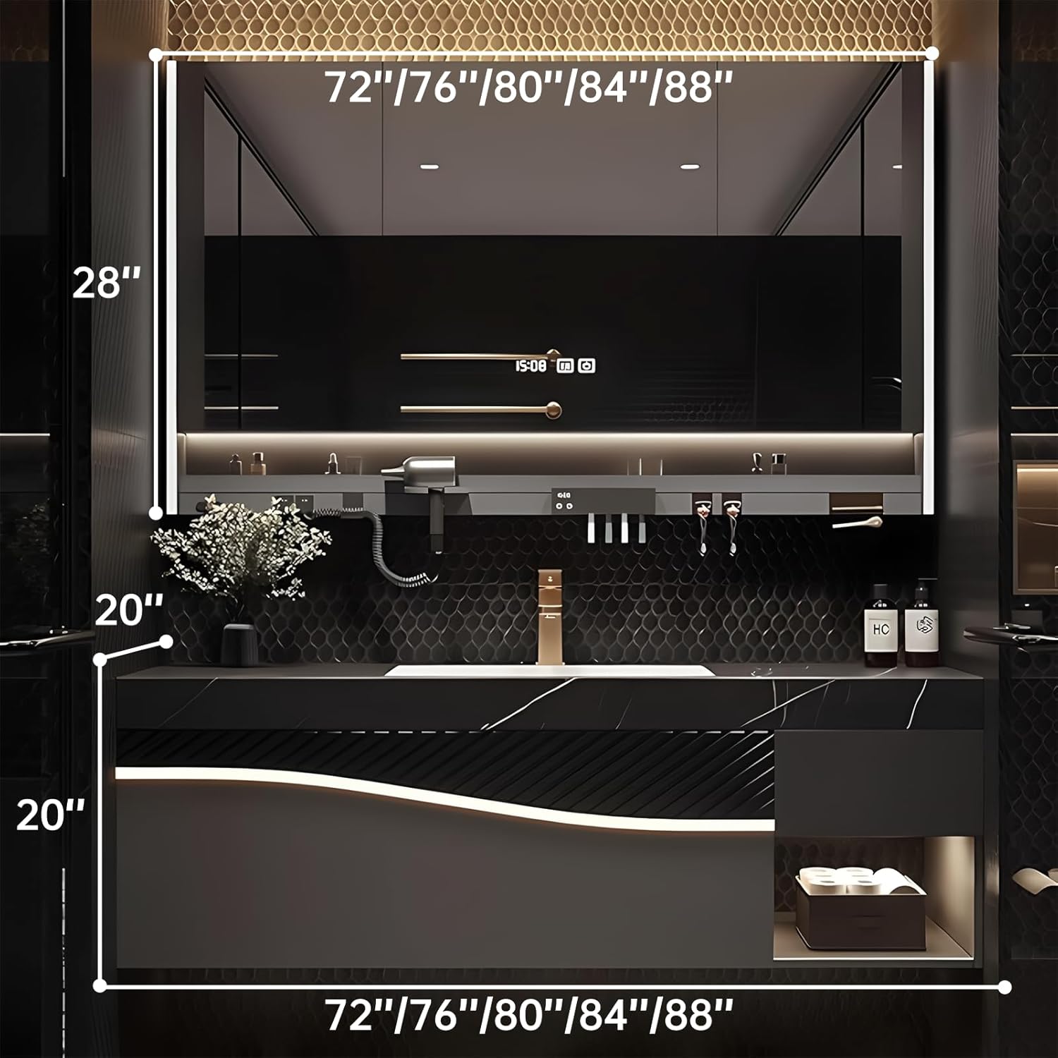 Buy LUTHXAY Smart Bathroom Vanity: Honest Pros & Cons Analysis 3 buy LUTHXAY smart bathroom vanity,LUTHXAY vanity worth buying,smart bathroom vanity pros cons,floating vanity with defog mirror,best modern bathroom vanity to buy,LUTHXAY 76 inch vanity honest collector appeal rarity and investment value