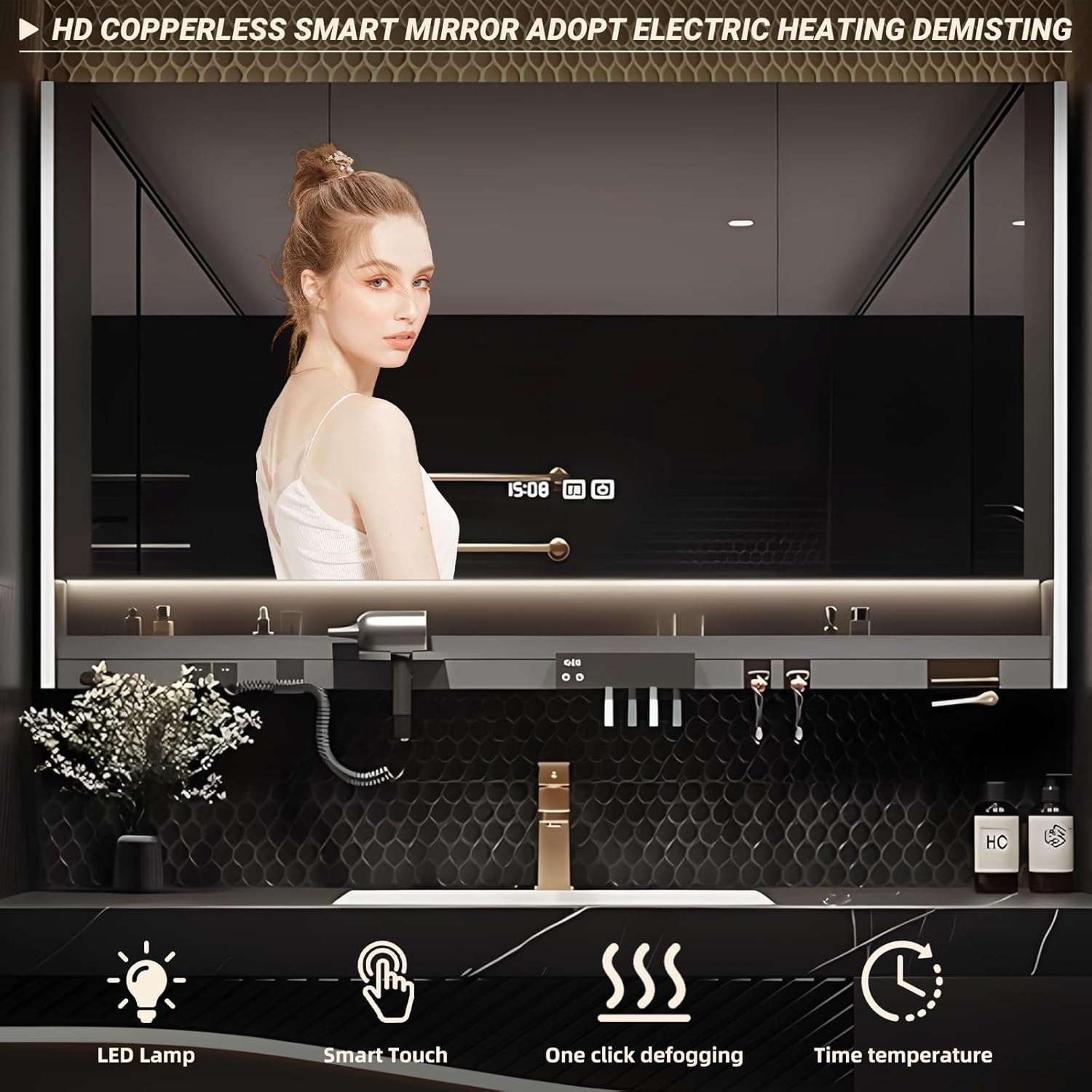 Buy LUTHXAY Smart Bathroom Vanity: Honest Pros & Cons Analysis 4 buy LUTHXAY smart bathroom vanity,LUTHXAY vanity worth buying,smart bathroom vanity pros cons,floating vanity with defog mirror,best modern bathroom vanity to buy,LUTHXAY 76 inch vanity honest condition quality and materials close-up