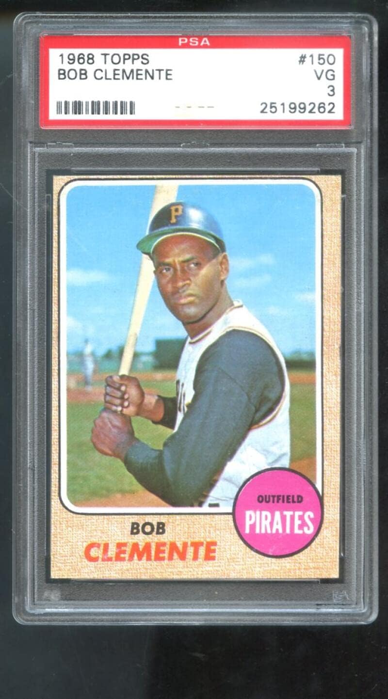 buy Roberto Clemente PSA 3,Roberto Clemente PSA 3 worth it,1968 Topps Clemente value,PSA 3 card pros cons,best Clemente cards to collect,should I buy PSA 3 condition quality and materials close-up