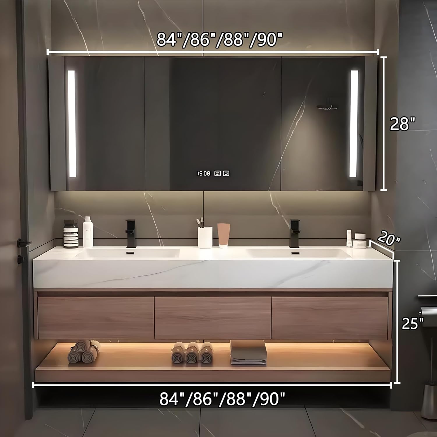 Kmnub Bathroom Vanity Worth Buying? Honest Pros & Cons 3 kmnub bathroom vanity worth buying,kmnub vanity pros cons,best double sink bathroom vanity,smart mirror vanity worth it,should I buy a kmnub vanity,wall mounted vanity vs freestanding collector appeal rarity and investment value